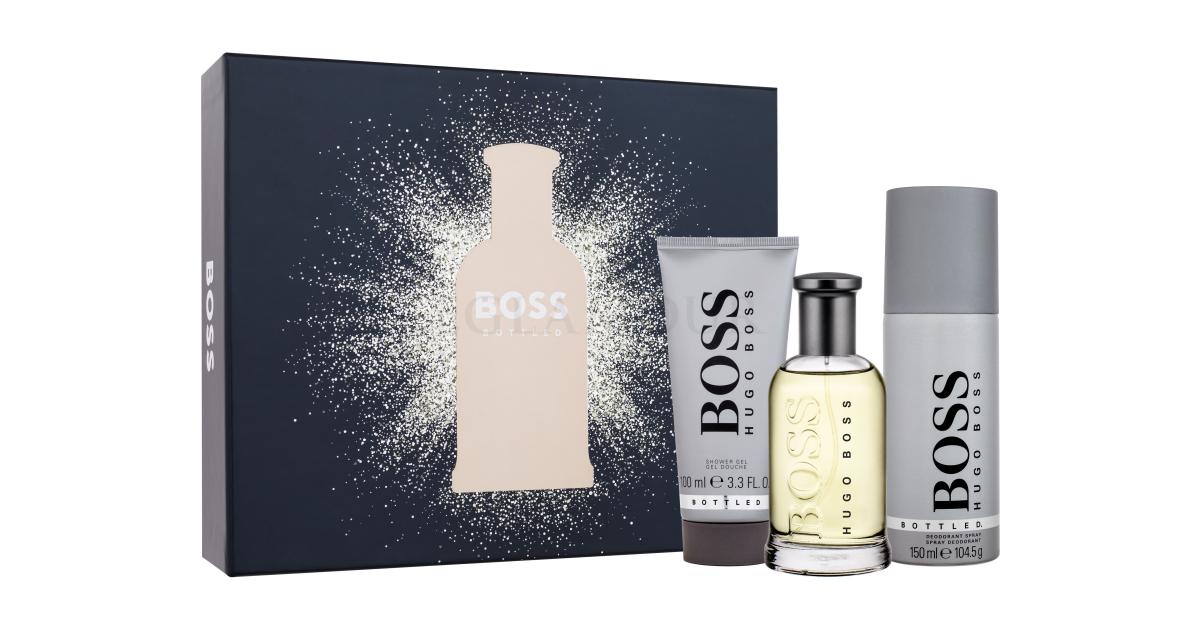HUGO BOSS Boss Bottled Geschenkset de + 150 ml Deodorant + ml Toilette 100 Duschgel ml Eau 100