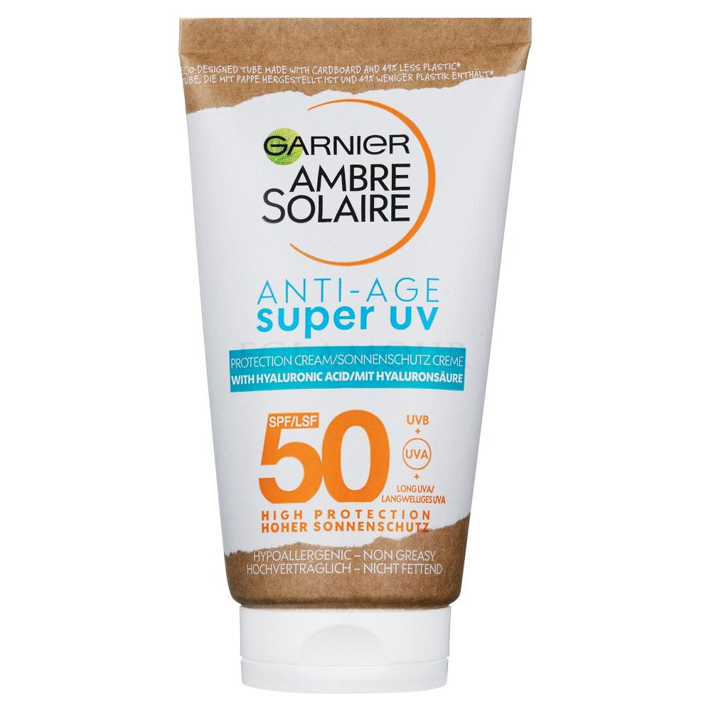 Sonnenschutz Solaire Super Gesicht Ambre Cream Protection ml 50 SPF50 fürs UV Garnier Anti-Age