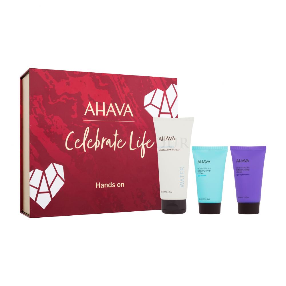 AHAVA Celebrate Life Hands On Mineral Cream 100 Water Water Blossom Hand + Mineral Deadsea + 40 Hand Geschenkset Deadsea ml Handcreme Cream Handcreme ml Mineral Handcreme Spring Cream Water Hand Deadsea