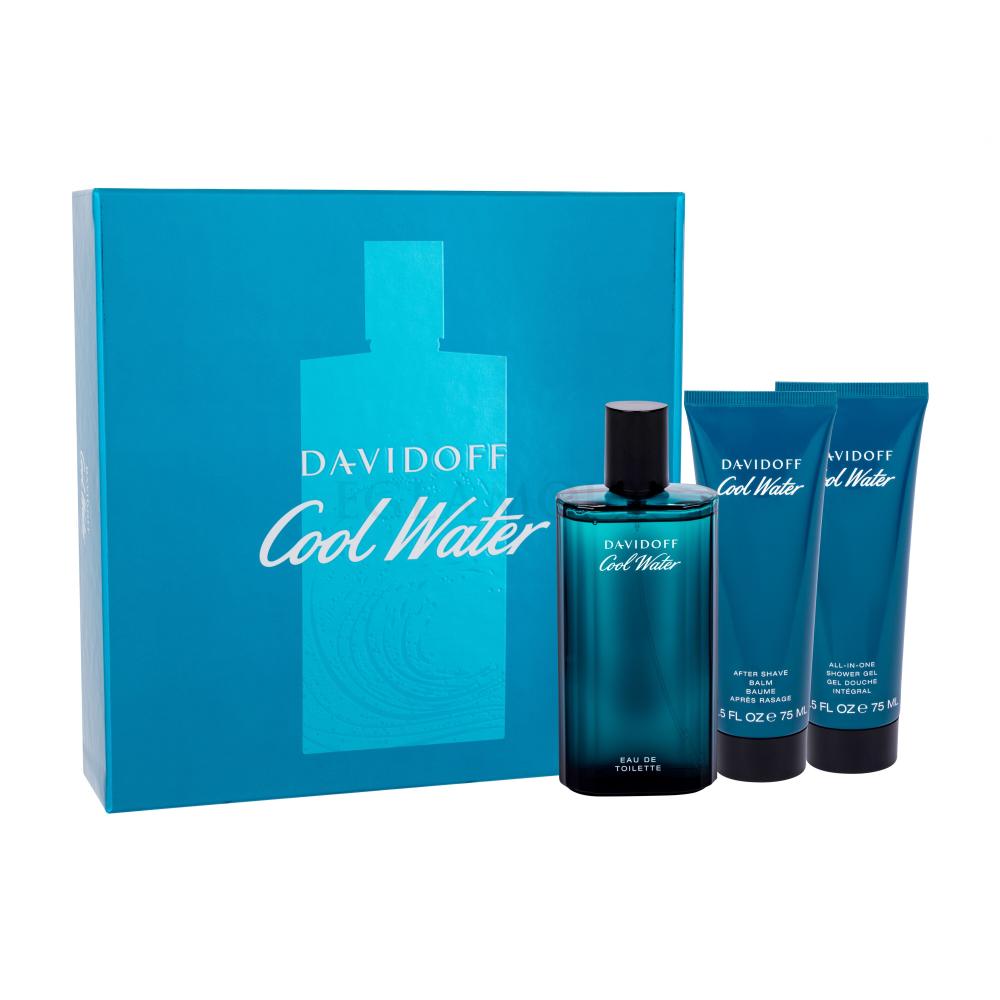 Davidoff Cool Water Geschenkset Edt Shave Balsam 125ml 75ml + After + Duschgel 75ml